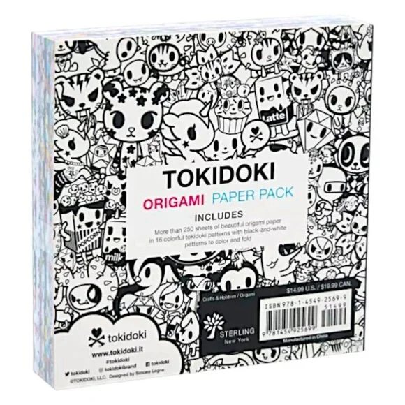Tokidoki Origami Paper Pack 250 Sheets Featuring 16 Signature Tokidoki Designs - Picture 6 of 8